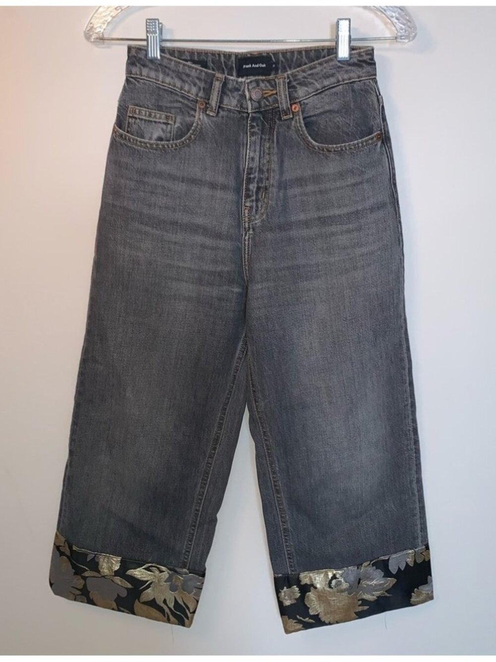 Frank and Oak Nina Cropped Wide Leg Jeans